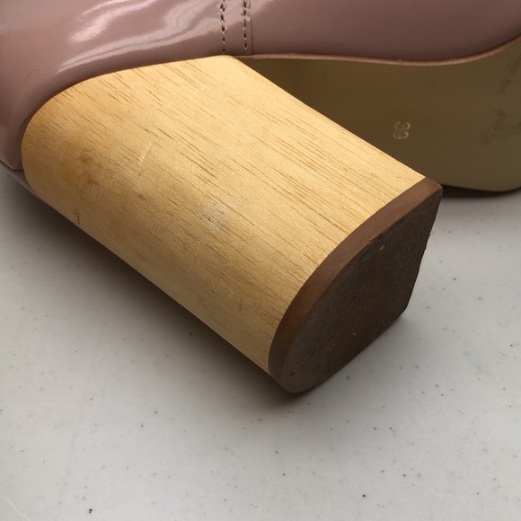 PIED JUSTE CREAM PINK PATENT HEELS SZ 39 - Picture 7 of 11